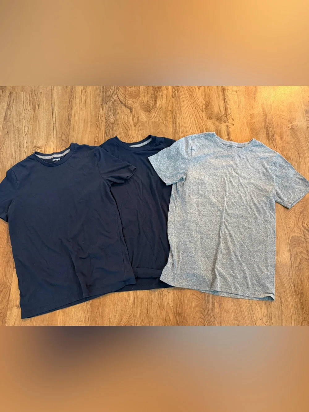 [BUNDLE OF 3] Short Sleeve Tee Set - Navy & Heather Gray 14-16 Boy